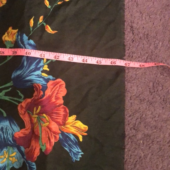 Long Colorful Floral Scarf/Cover up - Picture 12 of 13